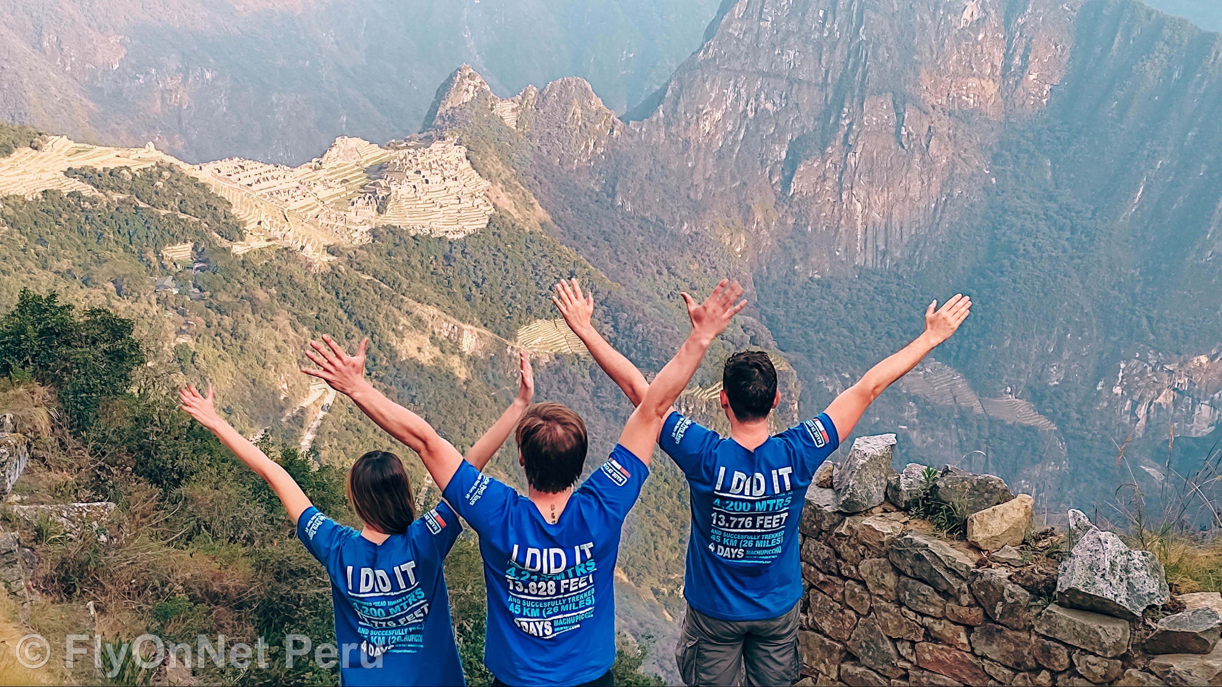 Photo Album: Arrival of the group of hikers at Machu Picchu