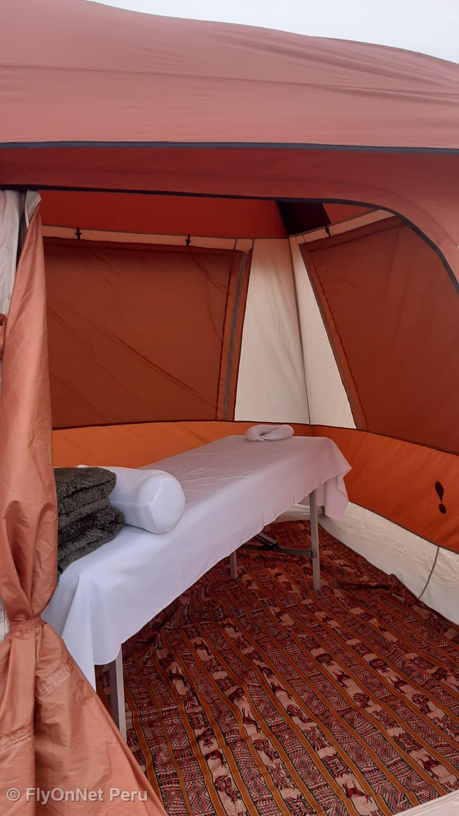 Photo Album: Tent dedicated to the spa during the trek on the Imperial Inca Trail